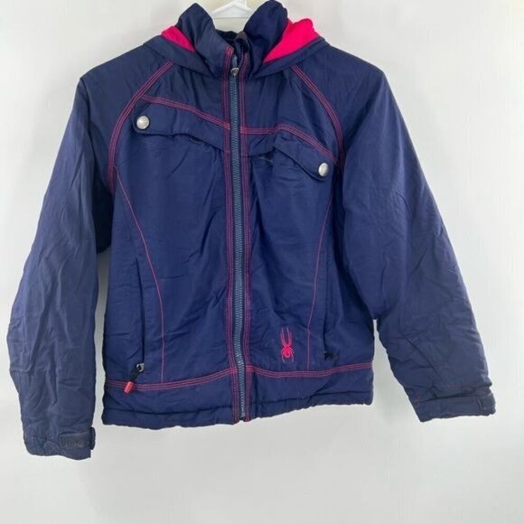 Spyder blue pink snow jacket size 12 womens - Picture 6 of 8